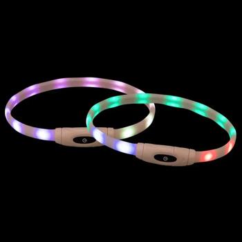 Trixie Flash Light Ring USB нашийник для собак XS–XL 65 см х 16 мм - різнокольоровий - купить, цены на MasterZoo - фото 6