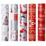 Decoris Red White Wrapping Paper 200x70cm in assortment