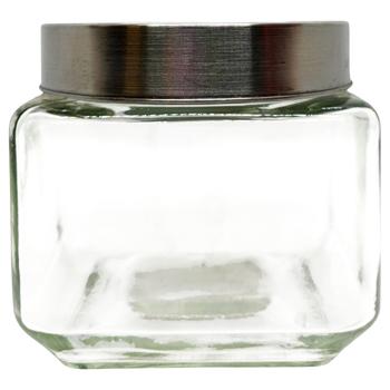 Банка з кришкою скляна квадратна 800мл 9907Y - купити, ціни на Чудо Маркет - фото 2