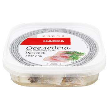 Marka Promo Herring Fillet Pieces in Oil 180g - buy, prices for - photo 1