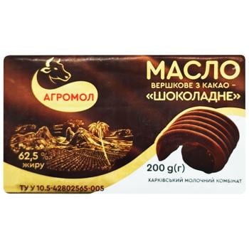 Масло Агромол шоколадное из какао 62.5% 180г - купить, цены на Cупермаркет "Харьков" - фото 2