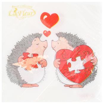 La Fleur Puzzle of Love Two-ply Napkins 33x33cm 20pcs - buy, prices for ULTRAMARKET - photo 2