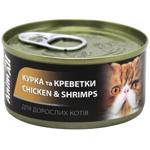 AnimAll Wet Food with Chicken and Shrimp for Adult Cats 85g