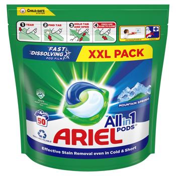 Ariel Pods All-in-1 Mountain Spring Laundry Capsules 50pcs - buy, prices for - photo 2