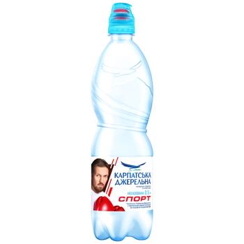 Вода негазована Карпатська Джерельна мінеральна спорт 0,5л - купити, ціни на Grono - фото 1
