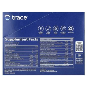 Электролиты (малина), Trace Minerals Research, 32 пак., 6,2 г - купить, цены на - фото 2