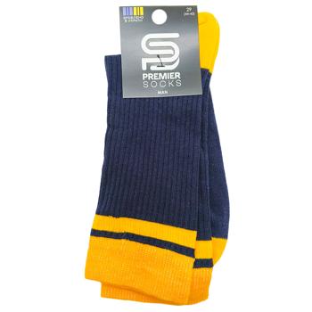 Носки Premier Socks мужские Рубчик контрастные пятка/носок р.29 ярко-желтый+темно-синий - купить, цены на Чудо Маркет - фото 1