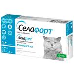Краплі на холку для котів KRKA Селафорт Спот-Он від 2,6 до 7,5 кг, 1 шт