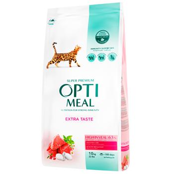 Optimeal Dry Food with Veal for Adult Cats 10kg - buy, prices for MasterZoo - photo 1