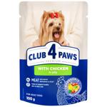 Корм влажный Club 4 Paws Premium с курицей для взрослых собак малых пород 100г