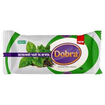 Мыло твердое Bovary Dobra Зеленый чай и мята 60г - купить, цены на Идеал - фото 1