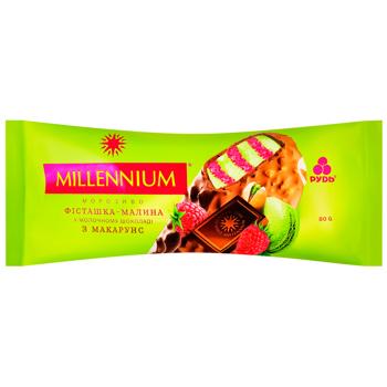 Rud Millennium Pistachio-Raspberry in Milk Chocolate with Macaroons Ice Cream 80g