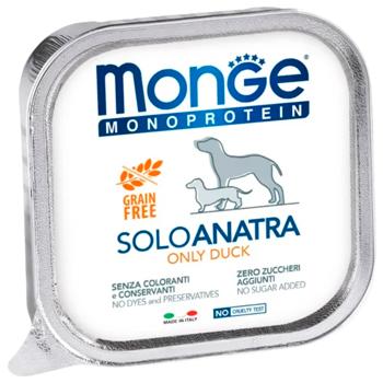 Корм влажный Monge Monoprotein Solo с уткой для собак всех пород 150г - купить, цены на MasterZoo - фото 1