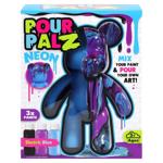 Pour Palz Electric Blue Bear Creativity Set Neon