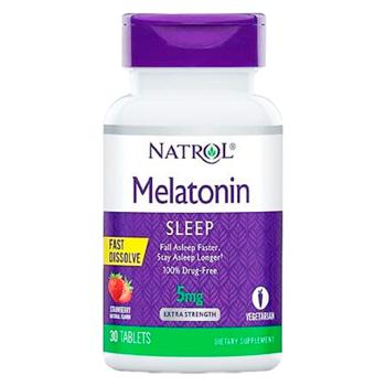 Natrol Fast Dissolve Melatonin with Strawberry 5mg 30 tablets - buy, prices for Biotus - photo 1