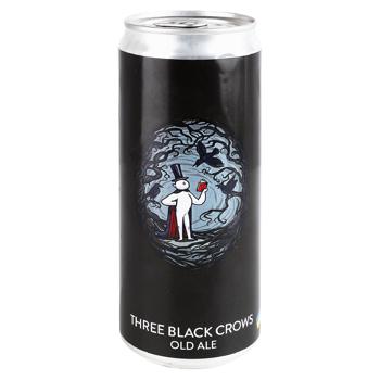 Пиво Varvar THREE BLACK CROWS 0.33л. 7.7% ж/б - купить, цены на Grono - фото 1