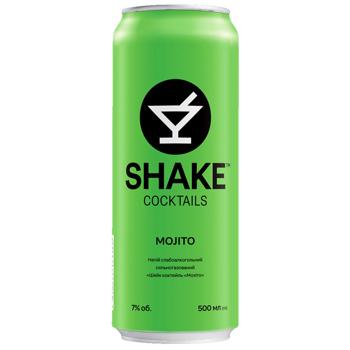 Напиток слабоалкогольный Shake Mojito сильногазированный 7% 0,5л Напиток слабоалкогольный Shake Mojito сильногазированный 7% 0,5л - купить, цены на - фото 2