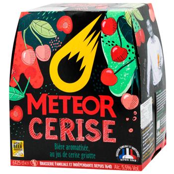 Пиво Meteor Cerise Pack светлое нефильтрованное 5,5% 6шт*250мл - купить, цены на WINETIME - фото 1
