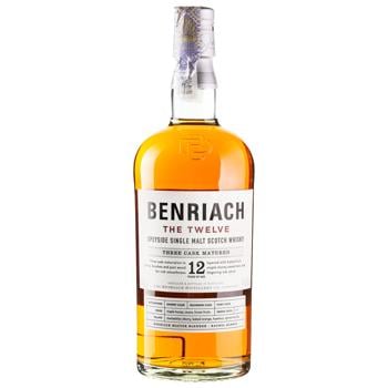 Віскі BenRiach Sherry 12 років 46% 0,7л в тубусі - купити, ціни на МегаМаркет - фото 1