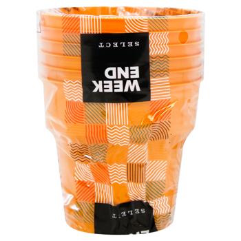 Weeknd Plastic Сups 6pcs 180ml - buy, prices for MegaMarket - photo 1