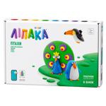 Набор пластилина Lipaka Птицы пингвин, павлин, тукан затвердевает на воздухе