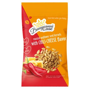 Vyshukanyi Smak Chili-Cheese Flavored Roasted Sunflower Seed Kernels 80g