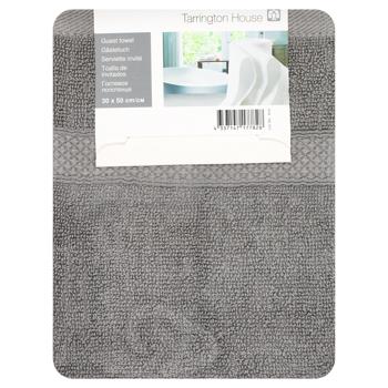 Tarrington House Grey Guest Towel 30x50cm