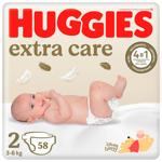 Huggies Extra Care Diapers 2 3-6kg 58pcs