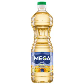 Mega Hit Rafined Sunflower Oil 1l - buy, prices for Chudo Market - photo 1