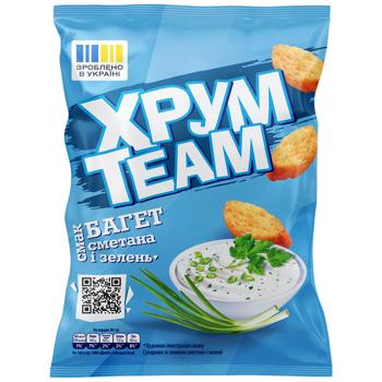 Khrum Team Rusks Baguette with Sour Cream and Herbs Flavor 90g - buy, prices for COSMOS - photo 1