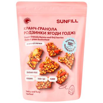 Кранч-гранола Sunfill Изюм-ягоды годжи 150г