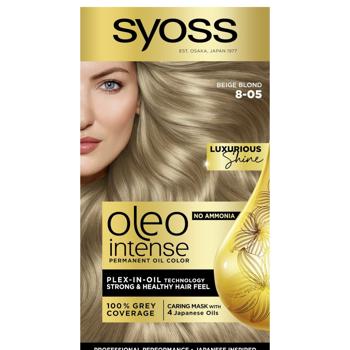 Крем-краска Syoss Oleo Intense 8-05 Бежевый блонд без аммиака 115мл - купить, цены на Таврия В - фото 2
