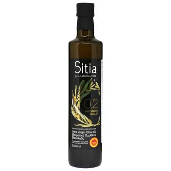 Олія оливкова Sitia 0,5л 0,2% скл. (Греція) - купить, цены на КОСМОС - фото 1