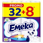 Туалетная бумага Emeka Paradise 3-слойная 32+8шт