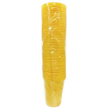 Yellow Plastic Cups 200ml 50pcs 34901A-11 - buy, prices for Tavria V - photo 1