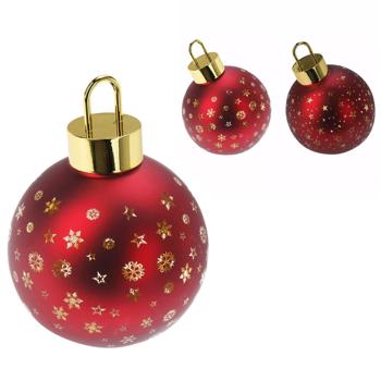 Куля ялинкова з підсвічуванням червона 150*185мм - купити, ціни на КОСМОС - фото 1