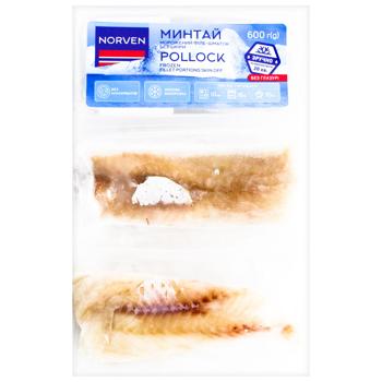 Norven Fresh Frozen Pollock Fillet without Skin 3x200g