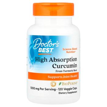 Куркумін, Curcumin, Doctor's Best, комплекс, 500 мг, 120 капсул - купити, ціни на Біотус - фото 1