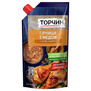 Горчица ТОРЧИН® с медом из целых зерен 110г - купить, цены на Идеал - фото 1