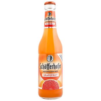 Пиво Schofferhofer Grapefruit світле нефільтроване з соком 2,5% 0,33л - купити, ціни на Чудо Маркет - фото 1