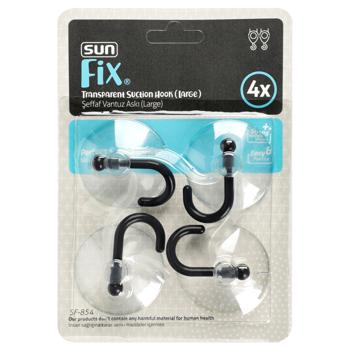 Набор крючков Sunplast вакуумных прозрачных пластиковых 4шт - купить, цены на Таврия В - фото 3