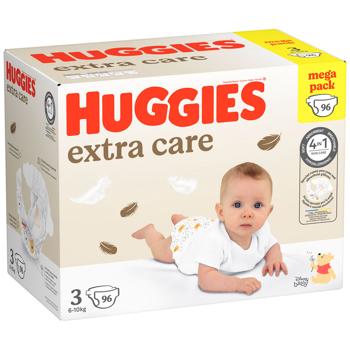 Подгузники Huggies Extra Care 3 6-10кг 96шт - купить, цены на METRO - фото 1