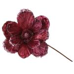 Bona Di Camellia Decorative Flower on Clip 24cm Crimson