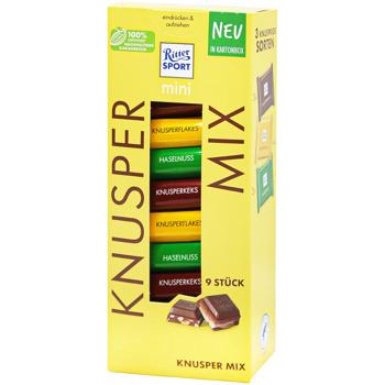 Цукерки Ritter Sport Knusper Mix шоколадні 150г