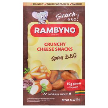 Снек сирний Rambyno Spicy BBQ копчений 45% 75г - купити, ціни на NOVUS - фото 1