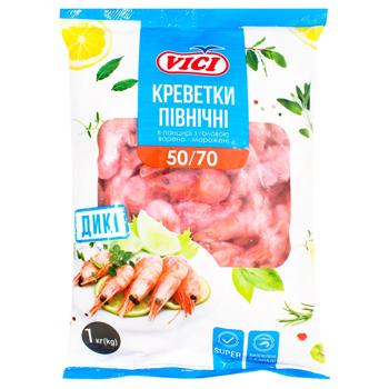 Vici Boiled Frozen Shrimp in Shell 50/70 1kg - buy, prices for Tavria V - photo 1