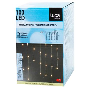 Гирлянда Luca Lighting Штора светодиодная 100 LED 3х1м белый свет - купить, цены на WINETIME - фото 1