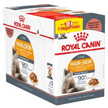 Корм влажный Royal Canin Intense Beauty с домашней птицей для здоровья кожи и шерсти кошек 9+3шт*85г - купить, цены на MasterZoo - фото 1