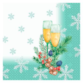 Silken Mulled Wine and Champagne 3-Ply Table Napkins 33x33cm 18pcs - buy, prices for Za Raz - photo 2