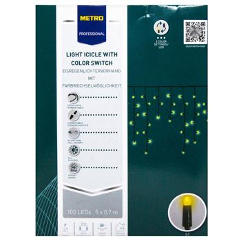 Гирлянда Metro Professional Сосулька с переключателем цвета 100LED 5м - купить, цены на - фото 4
